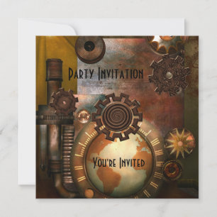 Einladung für alle Anlässe Zizzago Steampunk Desig