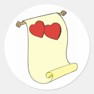 Einladung für alte Hochzeiten Runder Aufkleber