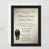 Einladung für antike Goldene Gays Hochzeit (Vorderseite)