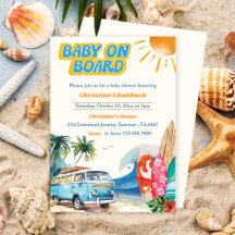 Einladung für Baby an Bord Beach Baby Dusche