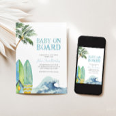 Einladung für Baby an Bord Kinderdusche