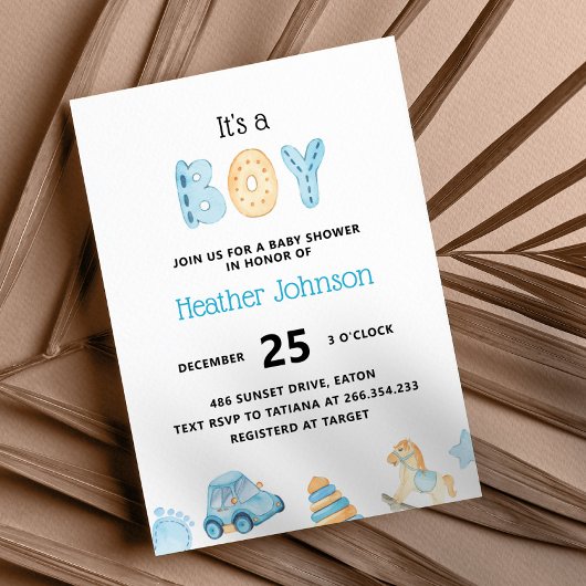 Einladung für Baby Boy Baby Dusche