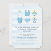 Einladung für Baby Boy Elements Dusche (Vorderseite)