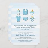 Einladung für Baby Boy Elements Dusche (Vorne/Hinten)