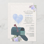 Einladung für Baby Boy Langstreckendusche (Vorne/Hinten)