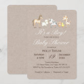 Einladung für Baby-Dusche in landwirtschaftlichen  (Vorne/Hinten)