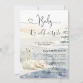 Einladung für Baby mit kalter Außendusche (Vorderseite)