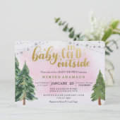 Einladung für Baby mit kalter Außendusche (Stehend Vorderseite)