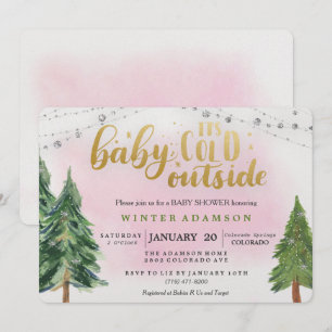 Einladung für Baby mit kalter Außendusche