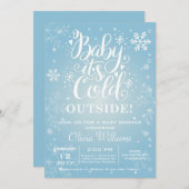 Einladung für Baby mit kalter Außendusche (Vorne/Hinten)