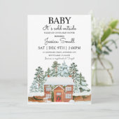 Einladung für Baby mit kalter Außendusche (Stehend Vorderseite)