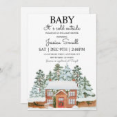 Einladung für Baby mit kalter Außendusche (Vorne/Hinten)