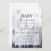 Einladung für Baby mit kalter Außendusche (Vorne/Hinten)