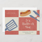 Einladung für Baby-Q-Babydusche (Vorne/Hinten)