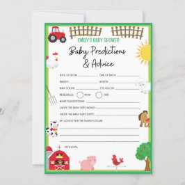 Einladung für Baby Shower-Dusche für Landtiere