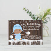 Einladung für Baby's Cold Outside Ethnic Boy Dusch (Stehend Vorderseite)