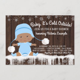 Einladung für Baby's Cold Outside Ethnic Boy Dusch