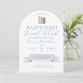 Einladung für Baby's First Book Club Baby Shower (Stehend Vorderseite)