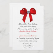 Einladung für Bows und Diamanten (Vorne/Hinten)