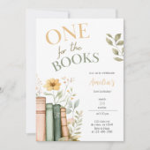 Einladung für Bücher zum ersten Geburtstag (Vorderseite)