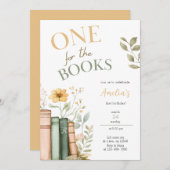 Einladung für Bücher zum ersten Geburtstag (Vorne/Hinten)