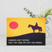 Einladung für Cowboy, Pferde und Sonnenuntergänge (Stehend Vorderseite)