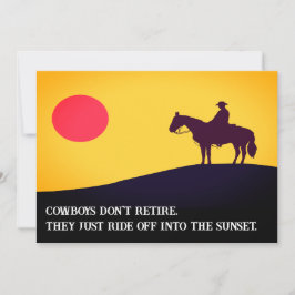 Einladung für Cowboy, Pferde und Sonnenuntergänge