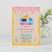 Einladung für den Eiscreme-LKW (Stehend Vorderseite)