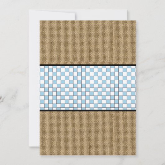 Einladung für die Baby-Q-Dusche von Boy Rustic (Rückseite)