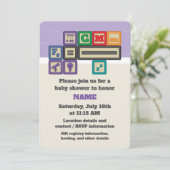 Einladung für die Kinderdusche eines zukünftigen P (Stehend Vorderseite)