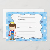 Einladung für die Prince Birthday Baby Dusche füll (Vorne/Hinten)