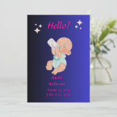 Einladung für eine Babydusche (Stehend Vorderseite)