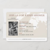 Einladung für eine Babydusche mit Passport-Thema (Rückseite)