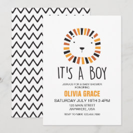 Einladung für eine Babydusche von Lion