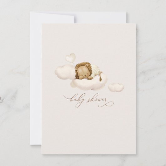 Einladung für eine Babydusche von Lion (Rückseite)