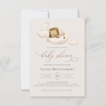 Einladung für eine Babydusche von Lion