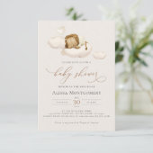 Einladung für eine Babydusche von Lion (Stehend Vorderseite)