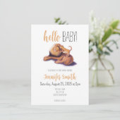 Einladung für eine Babydusche von Lion (Stehend Vorderseite)