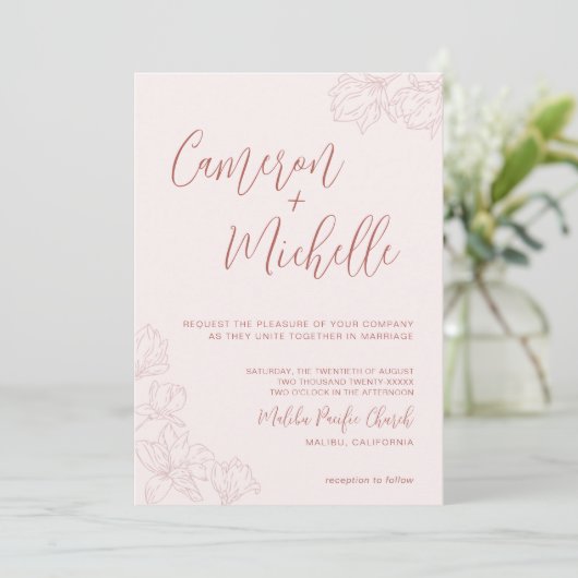 Einladung für eine benutzerdefinierte Monogram-Hoc (Stehend Vorderseite)