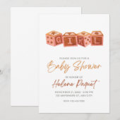 Einladung für eine klassische Babydusche (Vorne/Hinten)