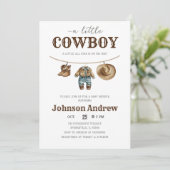 Einladung für eine kleine Cowboy-Dusche (Stehend Vorderseite)