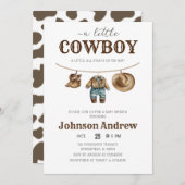 Einladung für eine kleine Cowboy-Dusche (Vorne/Hinten)