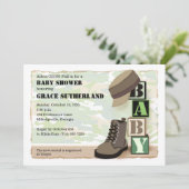 Einladung für eine militärische Kinderdusche (Stehend Vorderseite)