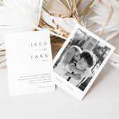 Einladung für eine Minimalistische Hochzeit