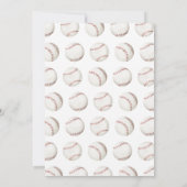 Einladung für eine persönliche Baseball-Babydusche (Rückseite)