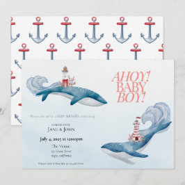 Einladung für eine Whale-Babydusche