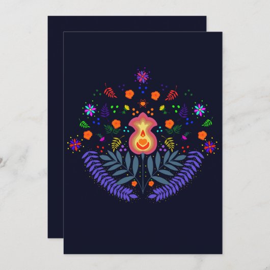 Einladung für El Día de Muertos (Vorne/Hinten)