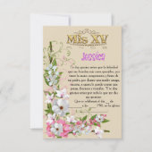 Einladung für Fest von 15 Jahren (Vorderseite)