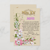 Einladung für Fest von 15 Jahren (Vorne/Hinten)