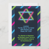 Einladung für Glow-in-the-Dark Bar & Bat Mitzvah (Rückseite)